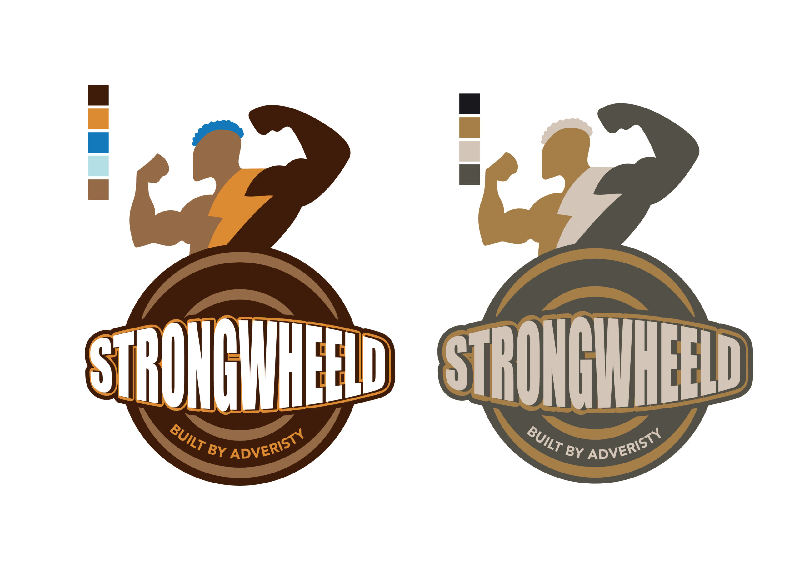 StrongWheeld - Built by Adversity - Logo - Branding