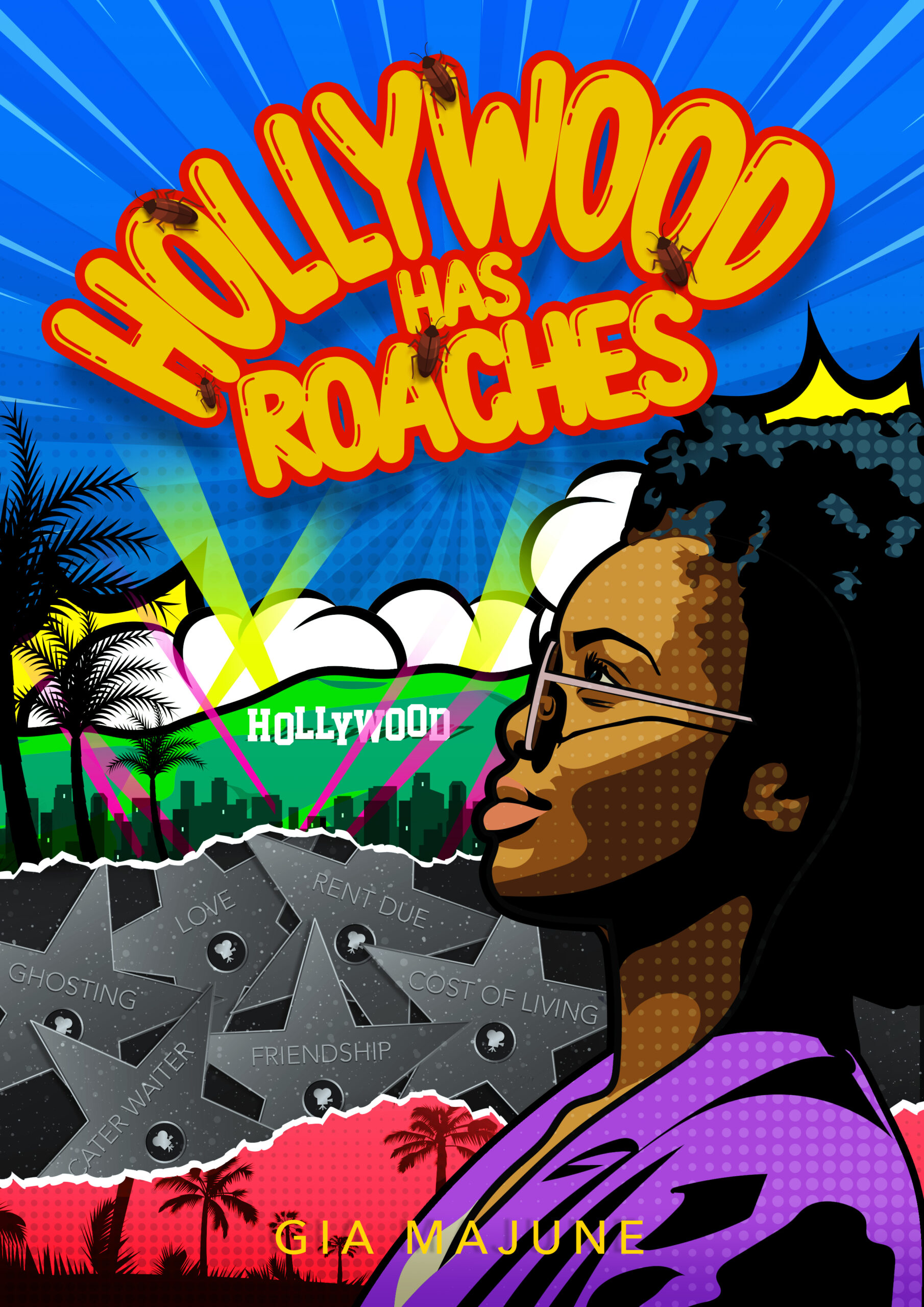 Book cover titled Hollywood Has Roaches
